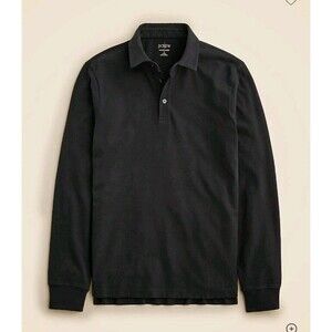 J. Crew Sueded Cotton Polo Shirt Men Black Classic Fit CE897 Size XL NWT